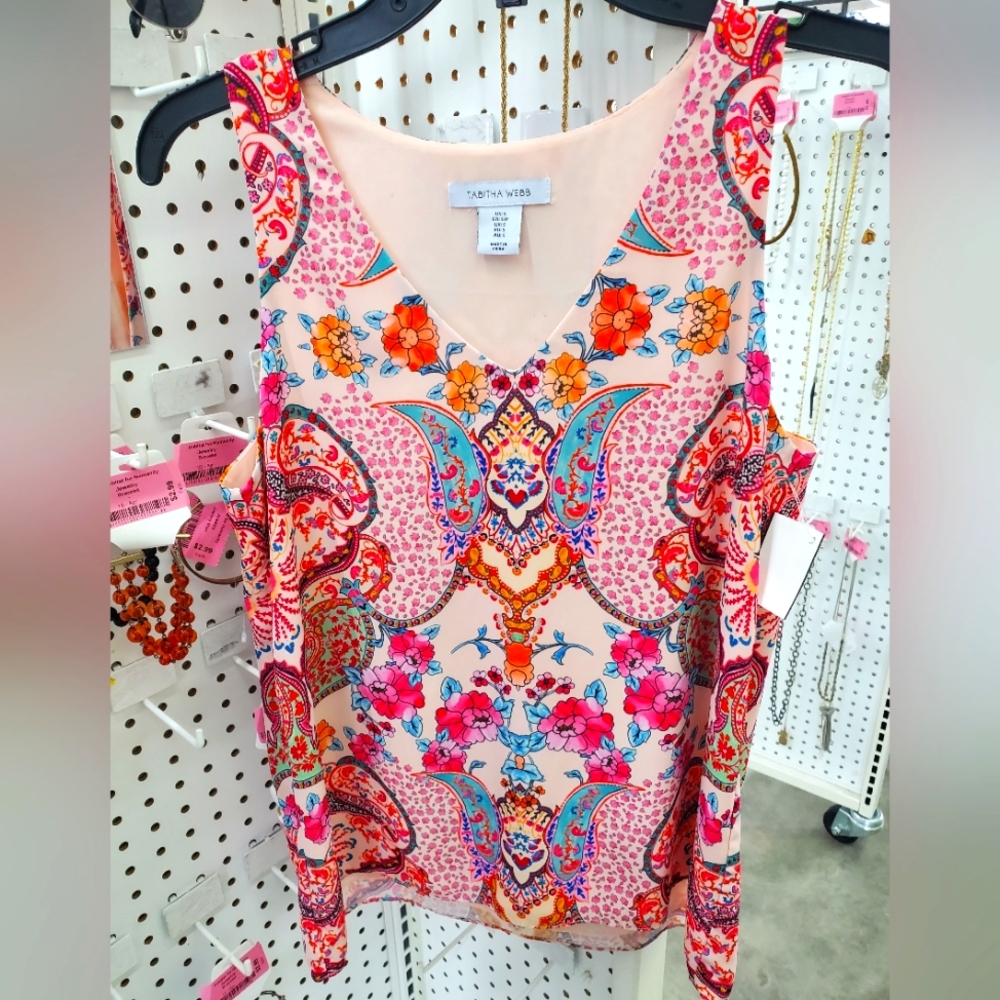 Tabitha Webb Floral Paisley Tank Small Lined Excellent Condition - Picture 3 of 9